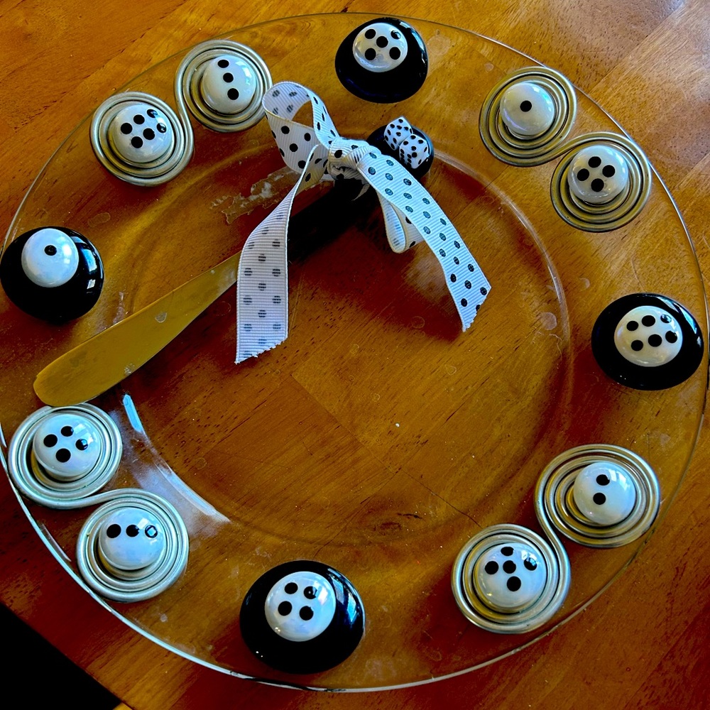 Bunco Themed Plate and Spreader